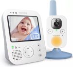 nannio Hero3 Video Baby Monitor with Night Light & Vibration Assistant, 3.5" Baby Camera Monitor, Sound Activated, Lullaby, Room Temperature, Two-Way Audio, Newborns, Pets, Elderly, 2 Years Warranty